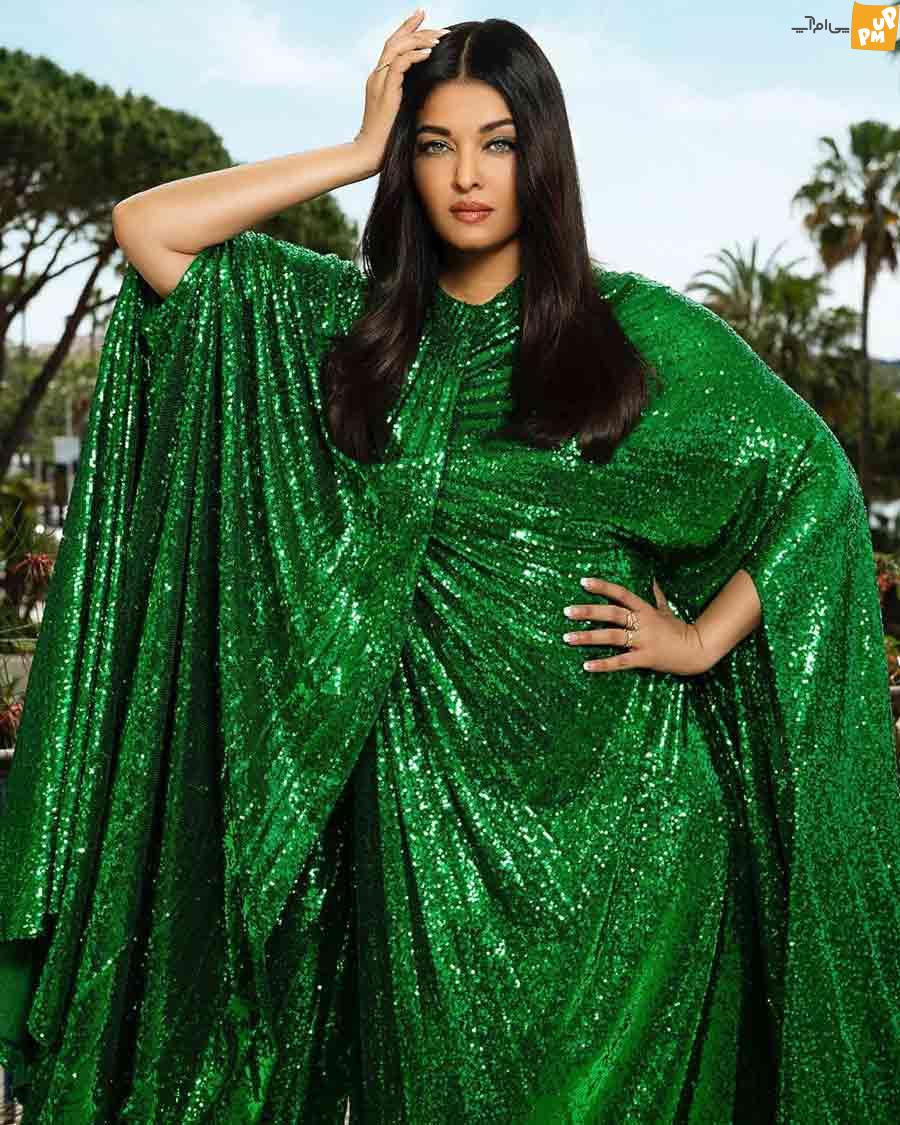 لباس سبز آیشواریا برای جشنواره فیلم کن