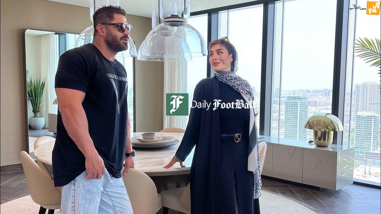 عکس دوست پسر جدید سحر قریشی در فوتبال دیلی دبی عکس دوست پسر جدید سحر قریشی در دبی