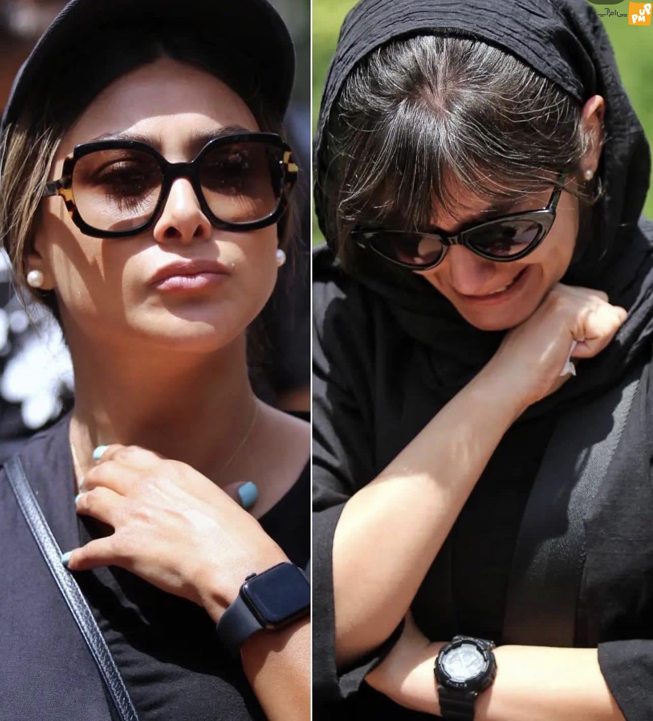 بازیگرانی که با حجاب غیرقانونی در مراسم رضا حداد شرکت کردند/عکس 1 مراسم تشییع پیکر رضا حداد