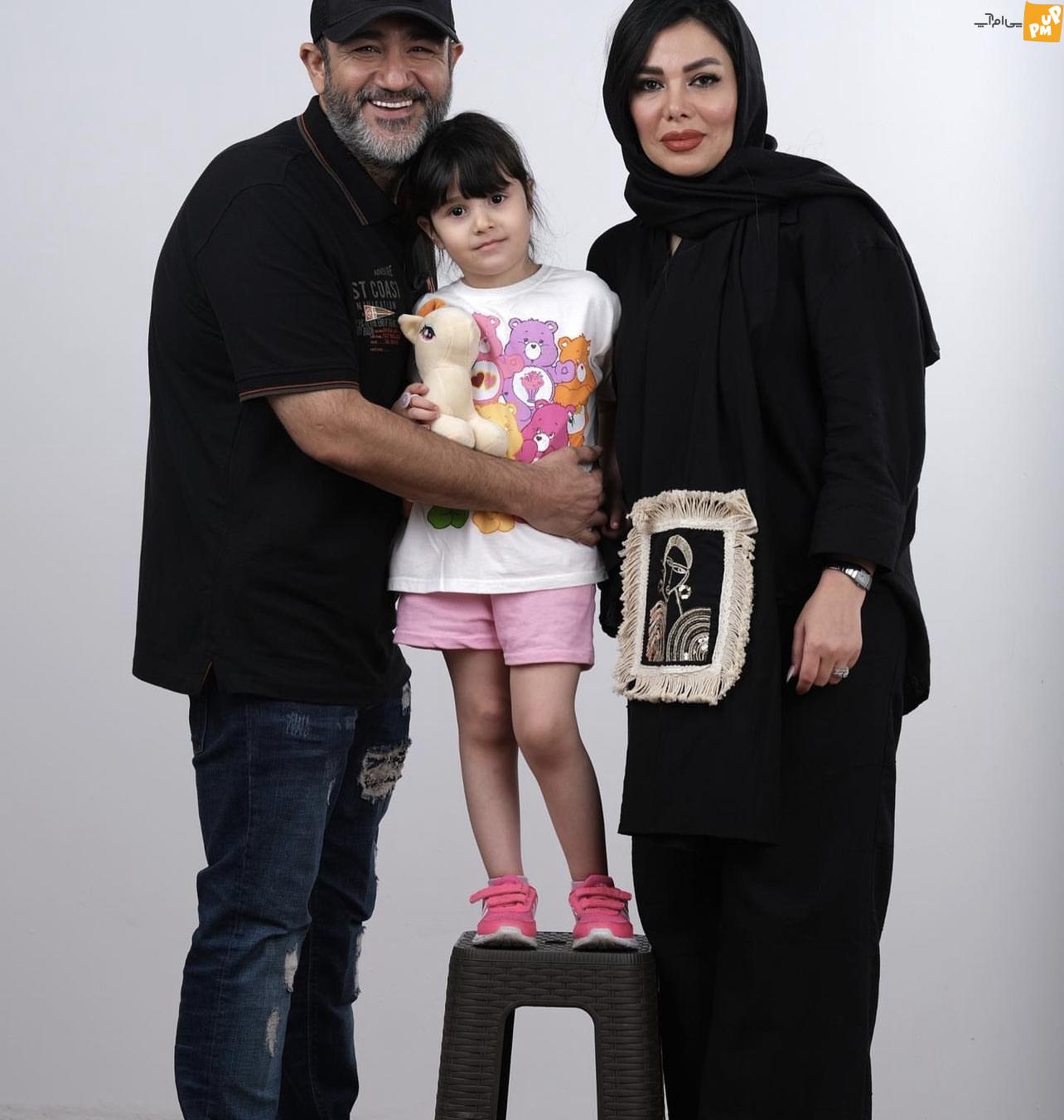 عکس خانوادگی مهران غفوریان در روز دختر