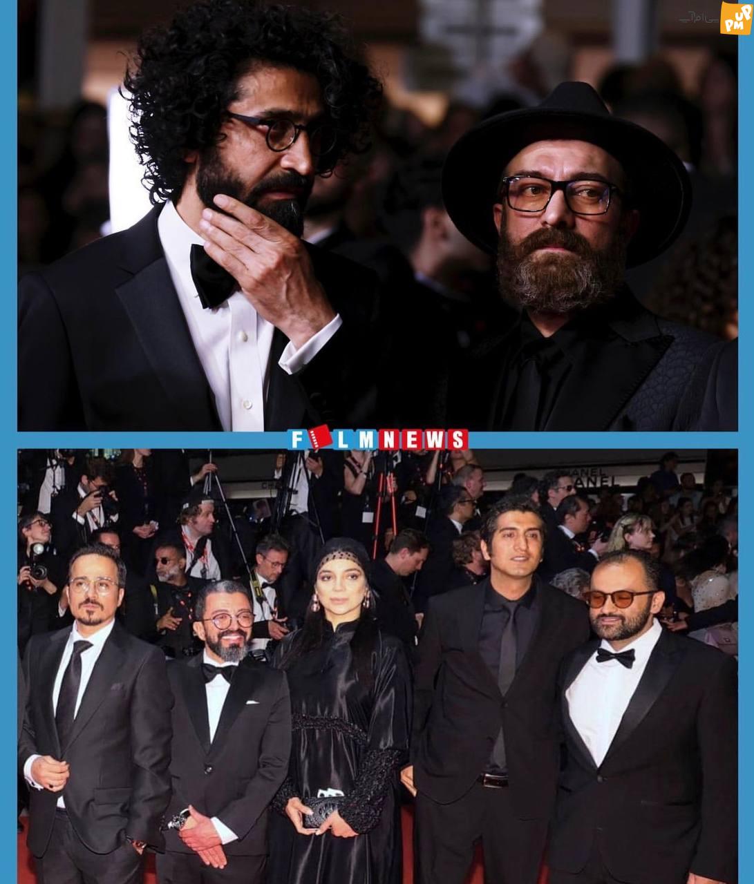 بازیگران ایرانی که امشب در سالن گراند لومیر کاخ جشنواره ی کن حضور داشتند/ رونمایی فیلم سینمایی «آیه های زمینی»