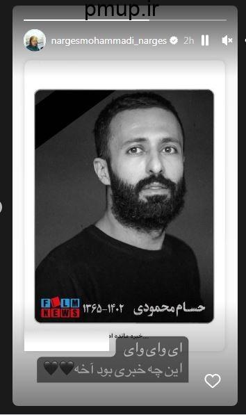 عکس/ سوگ عجیب و ناراحت کننده نرگس محمدی برای فوت حسام محمودی
