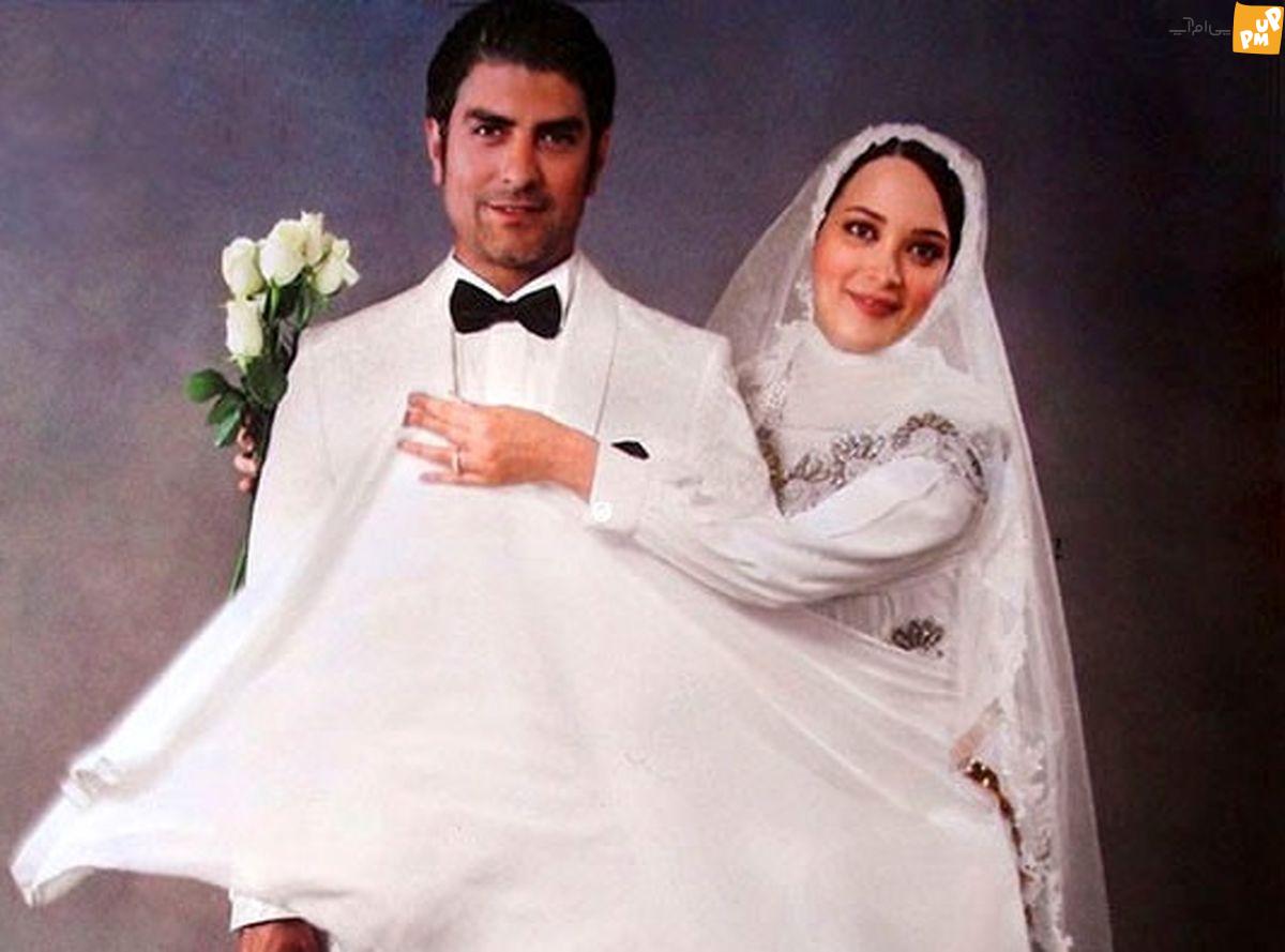 ژست عجیب «مهدی پاکدل» و «بهنوش طباطبایی» در روز ازدواجشان!/ عکس 1 عکسی عجیب از روز عروسی مهدی پاکدل و بهنوش طباطبایی منتشر شد که این عکس با ژست عجیب بهنوش بختیاری بسیار مورد توجه قرار گرفت.