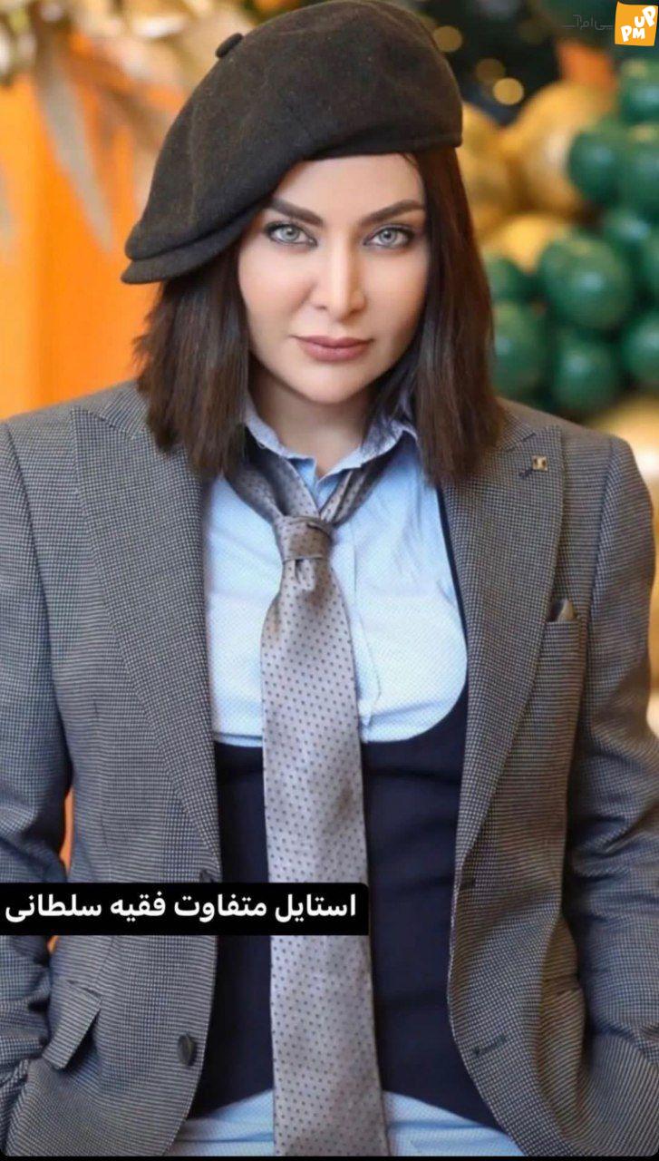 زیباترین بازیگر زن ایرانی استایل کاملا مردانه/مانتو و شلوار با کراوات پوشید! + عکس