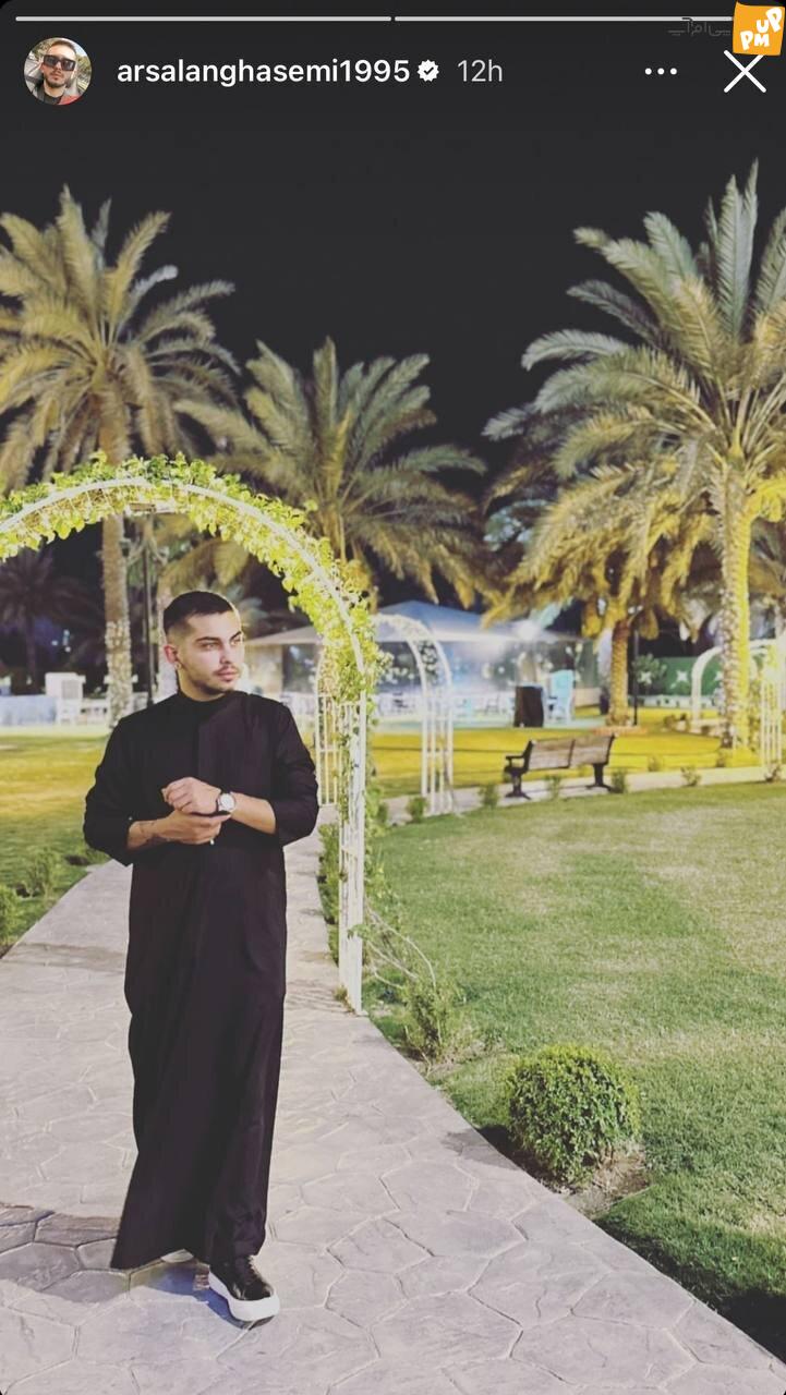 عکس محرمی ارسلان قاسمی جنجالی شد! / آقای بازیگر مثل عرب ها لباس پوشیده! + عکس 1 عکس محرمی ارسلان قاسمی جنجالی شد! / آقای بازیگر مثل عرب ها لباس پوشیده! + عکس