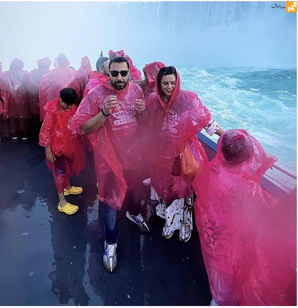 احسان خواجه امیری در آبشار نیاگارا احسان خواجه امیری در آبشار نیاگارا