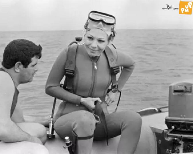 ببینید: تصاویر شنای فرح پهلوی; فرح دیبا در جزیره کیش غواصی می کند 8 عکس های فرح پهلوی در حال شنا