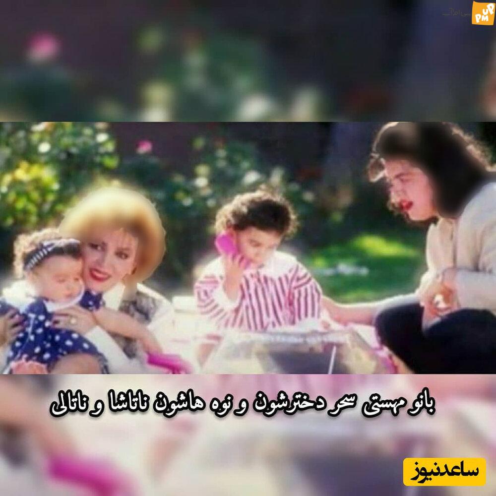 عکس وایرال شده هایده و مهستی در کنار نوه هایشان!/عکس 2 نقاشی های زیرزمینی از نوه های هایده و مهستی