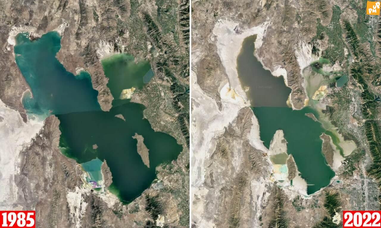 دریاچه ای در آمریکا با سرنوشتی شبیه دریاچه ارومیه! (تصویر)