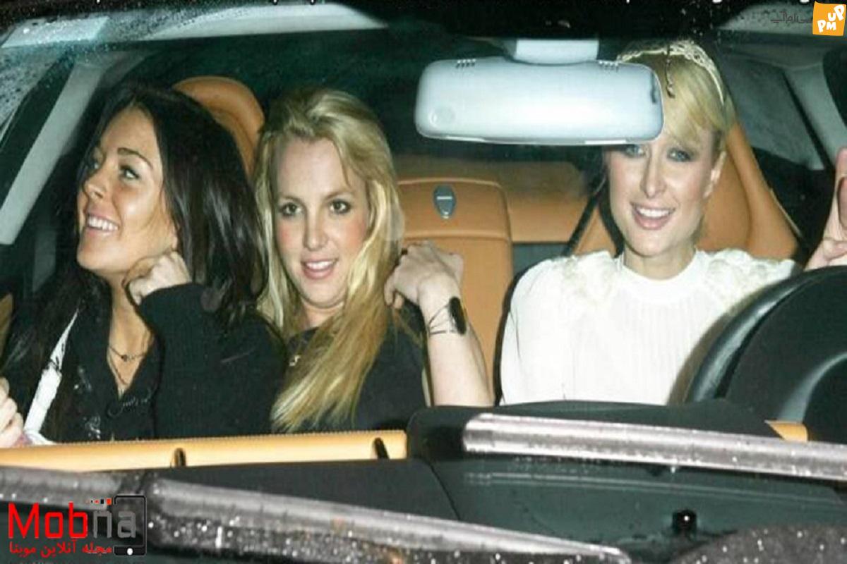 سه بازیگر زن معروف جهان در یک ماشین!/بریتنی اسپیرز هفده سال پیش چه شکلی بود؟/عکس