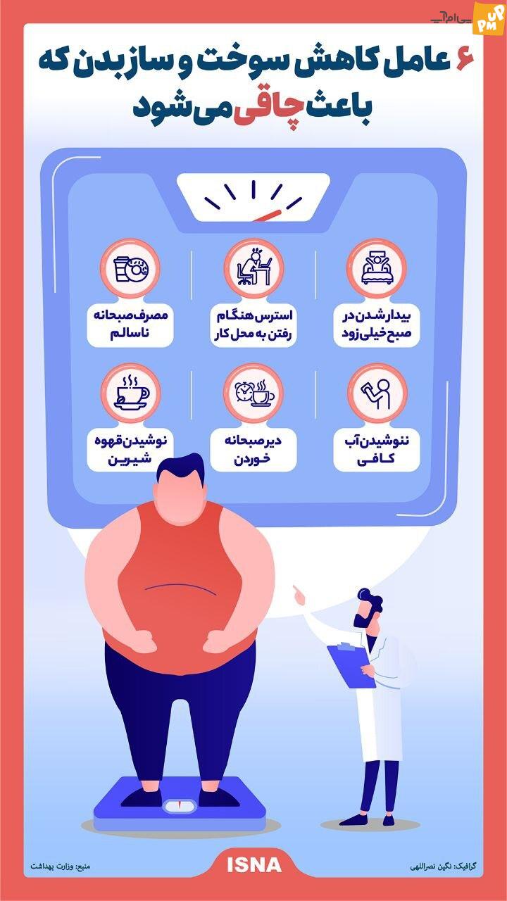 این ۶ عامل باعث کاهش سوخت و ساز بدن و باعث چاقی میشود! 1 این ۶ عامل باعث کاهش سوخت و ساز بدن و باعث چاقی میشود!