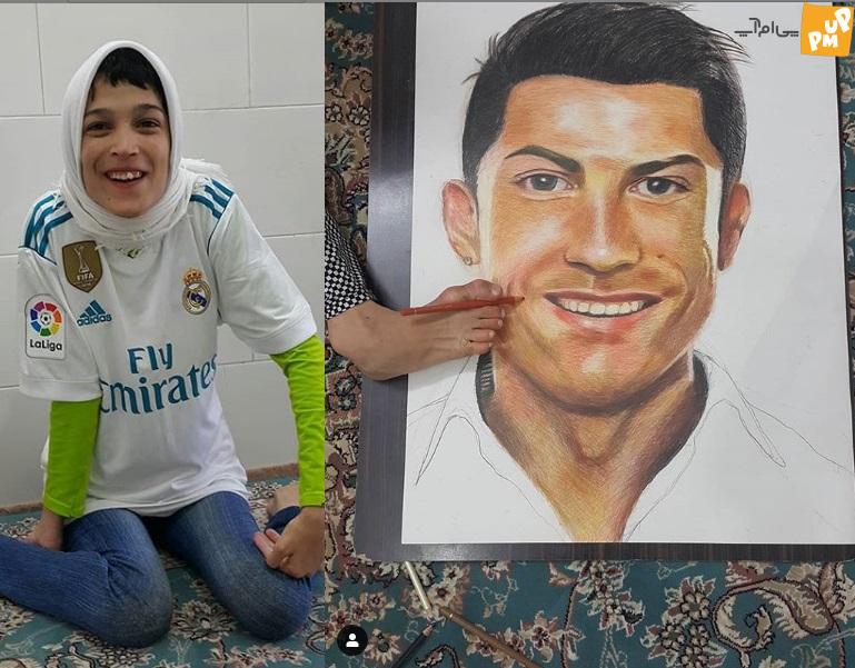 بانوی هنرمند معلول طرفدار رونالدو بالاخره به آرزویش رسید و با رونالدو ملاقات کرد!/فیلم بانوی هنرمند معلول طرفدار رونالدو بالاخره به آرزویش رسید و با رونالدو ملاقات کرد!/فیلم
