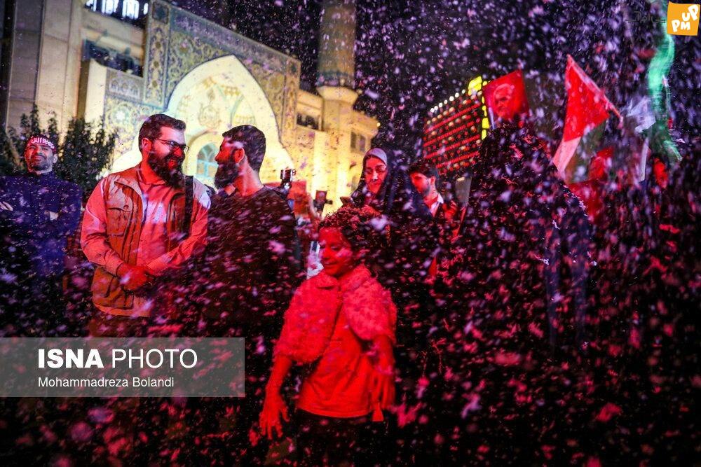 جشن در تهران پس از حملات مقاومت به اسرائیل!/عکس